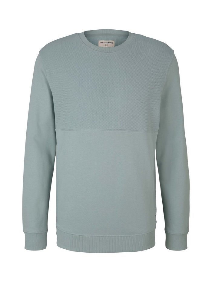 Tom Tailor Denim Herren Sweatshirt CREW-NECK STRUCTURE