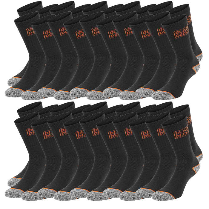 Black+Decker Crew Work Socks Unisex Herren Damen Arbeitssocken 20er Pack