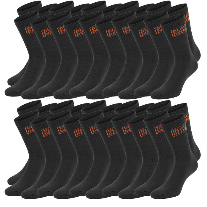 Black+Decker Crew Work Socks Unisex Herren Damen Arbeitssocken 20er Pack