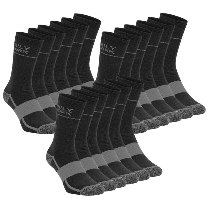 DA!LY UNDERWEAR CREW WORK SOCKS ARCH SUPPORT Regular Herren Arbeitssocken 9er Pack 39-42 43-46 47-49 50-52 Baumwolle