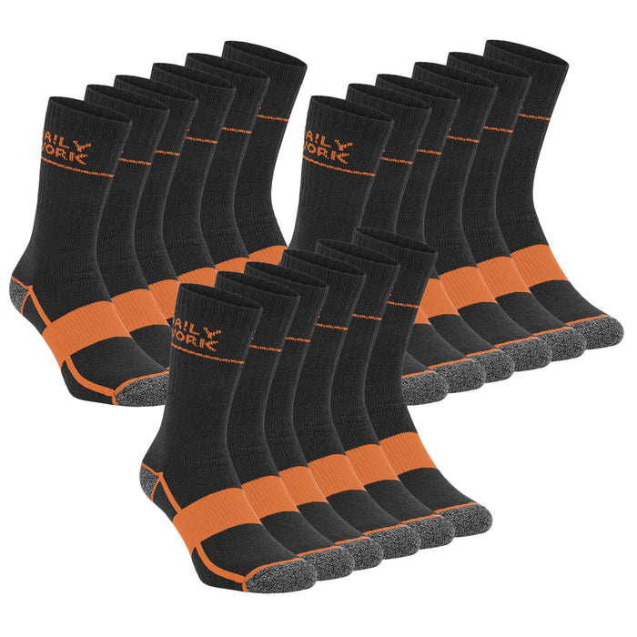 DA!LY UNDERWEAR CREW WORK SOCKS ARCH SUPPORT Regular Herren Arbeitssocken 9er Pack 39-42 43-46 47-49 50-52 Baumwolle