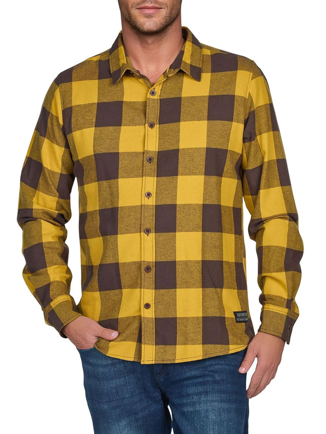 riverso Flanellhemd Herren langarm Kariert Regular Fit RIVArne