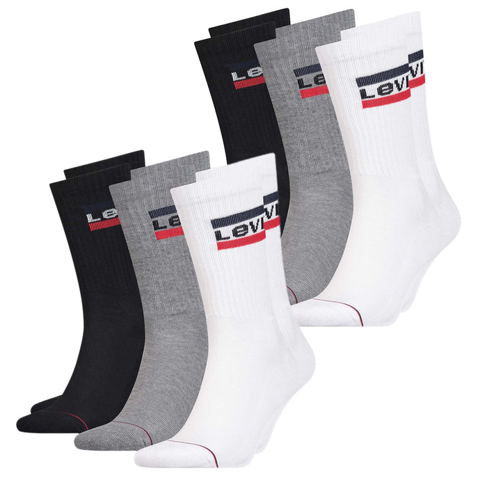 Levi's Unisex Socken Regular Cut 120SF SPRT LT 6er Pack