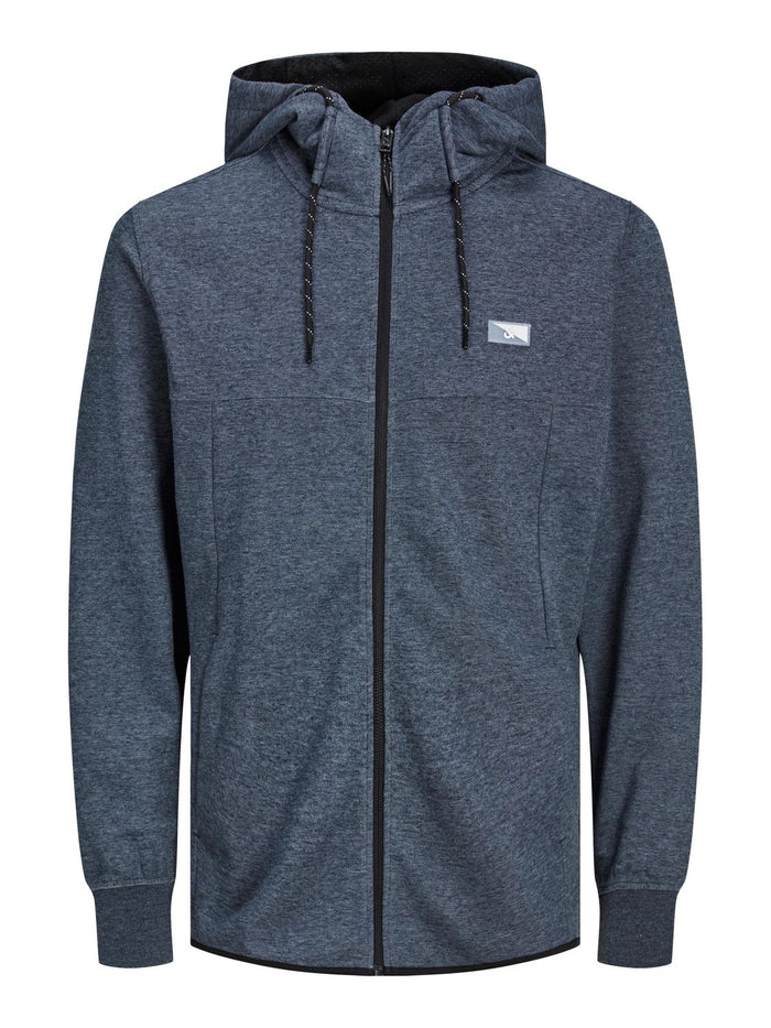 Jack & Jones Herren Zip Hoodie Kapuzenpullover JCOAIR SWEAT ZIP - Regular Fit