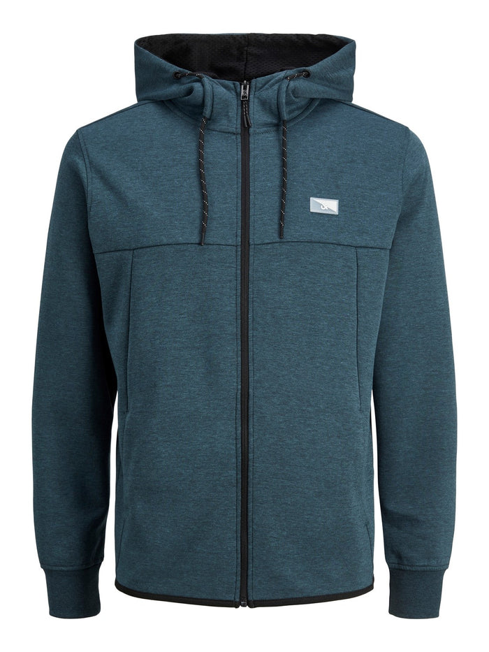 Jack & Jones Herren Zip Hoodie Kapuzenpullover JCOAIR SWEAT ZIP - Regular Fit