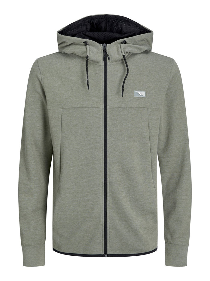 Jack & Jones Herren Zip Hoodie Kapuzenpullover JCOAIR SWEAT ZIP - Regular Fit
