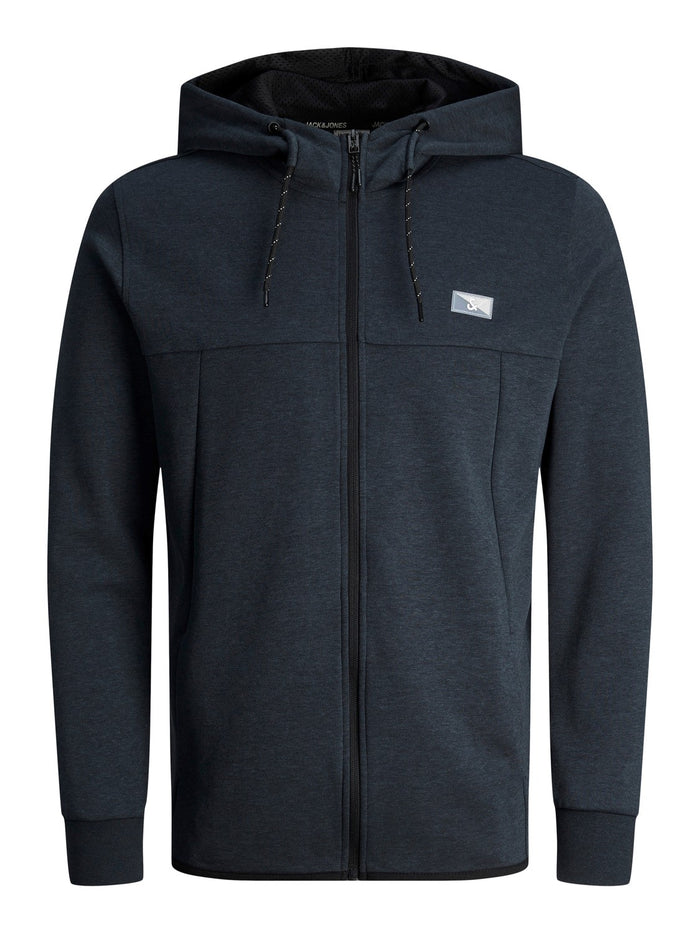 Jack & Jones Herren Zip Hoodie Kapuzenpullover JCOAIR SWEAT ZIP - Regular Fit