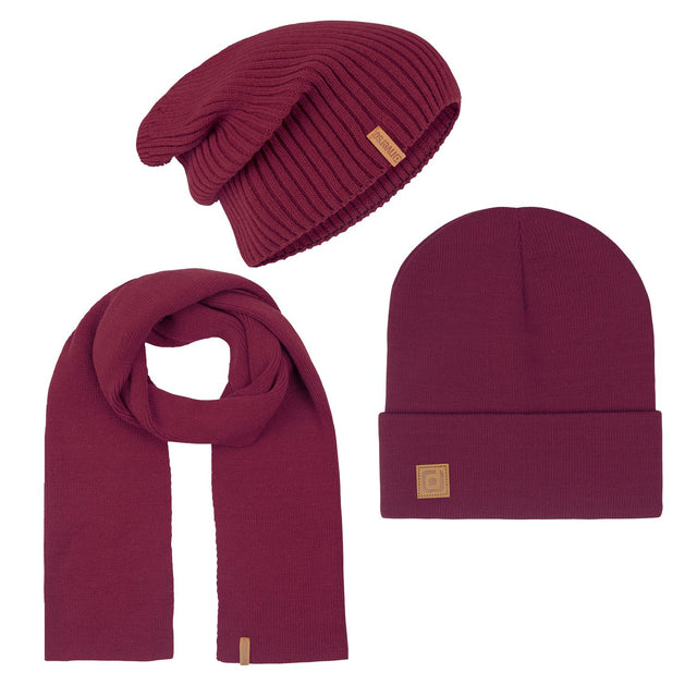 riverso Herren RIVGordon Slouch Beanie Mütze Schal 3 in 1