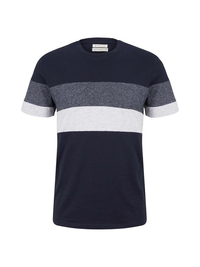 Tom Tailor Herren Rundhals T-Shirt Striped