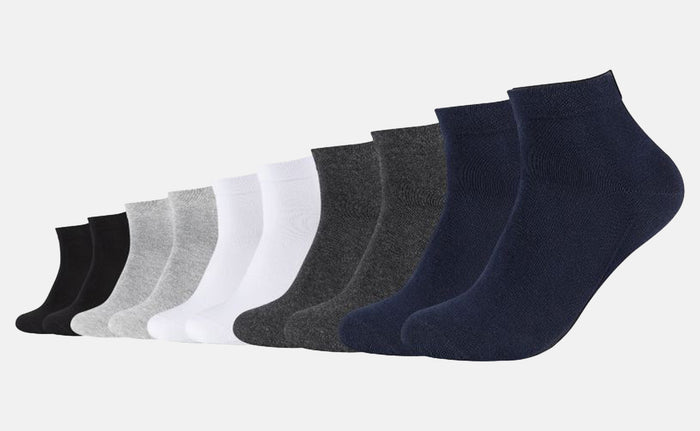 Camano Unisex Socken CA-Soft Organic Cotton Quarter 10er Pack
