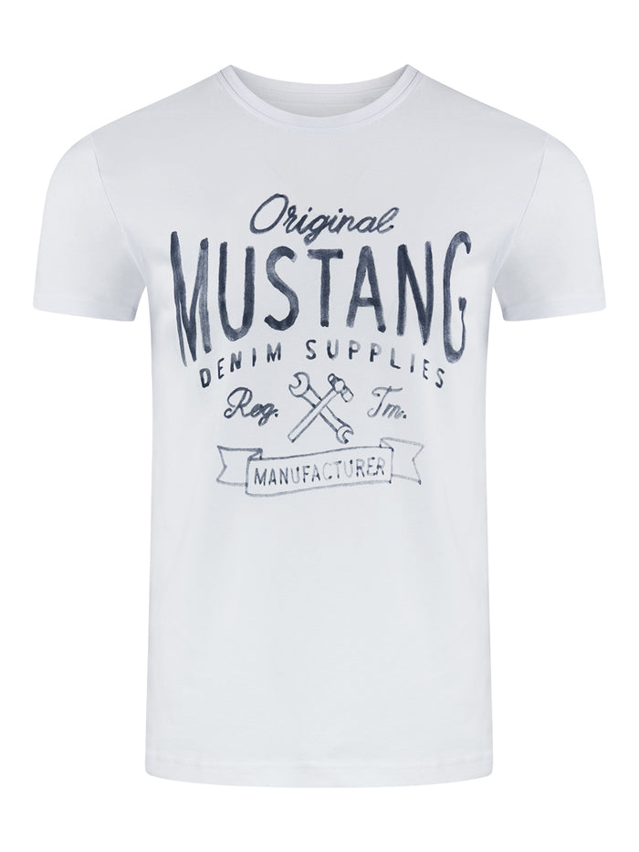Mustang Herren T-Shirt Mehrfarbig Rundhals Regular Fit S bis 6XL