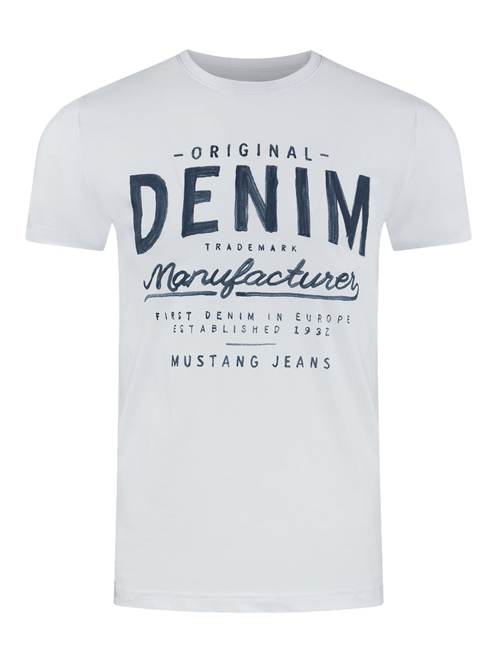Mustang Herren T-Shirt Mehrfarbig Rundhals Regular Fit S bis 6XL