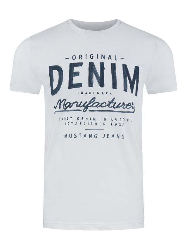 Mustang Herren T-Shirt Mehrfarbig Rundhals Regular Fit S bis 6XL