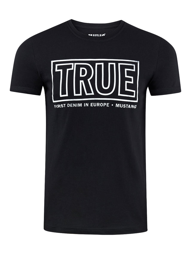 Mustang Herren T-Shirt Mehrfarbig Rundhals Regular Fit S bis 6XL