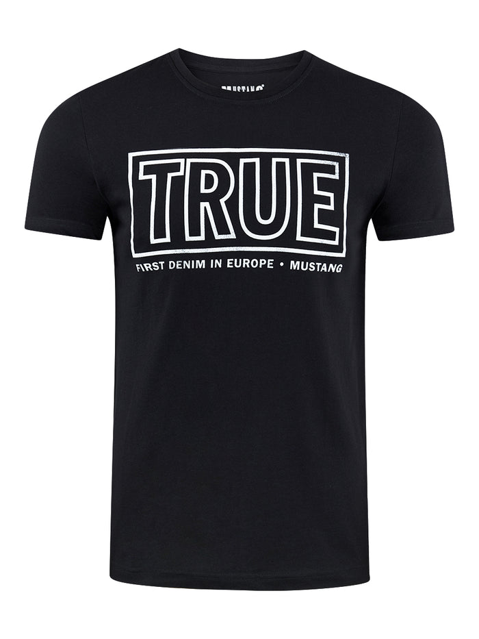 Mustang Herren T-Shirt Mehrfarbig Rundhals Regular Fit S bis 6XL