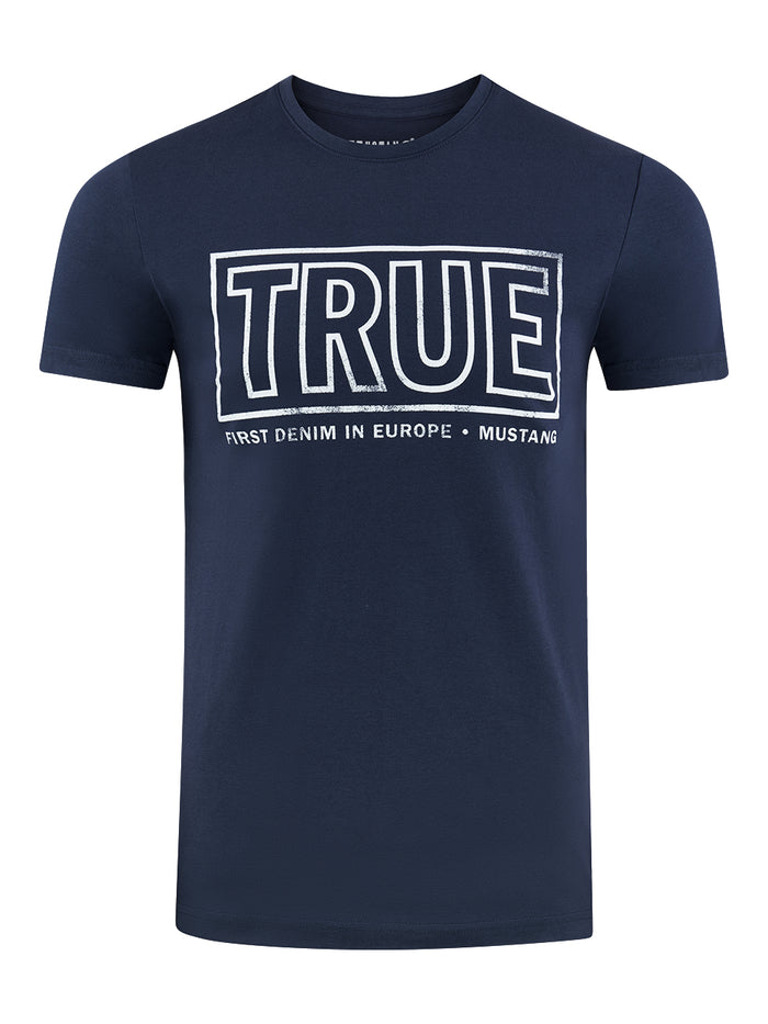 Mustang Herren T-Shirt Mehrfarbig Rundhals Regular Fit S bis 6XL