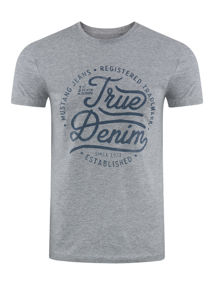 Mustang Herren T-Shirt Mehrfarbig Rundhals Regular Fit S bis 6XL
