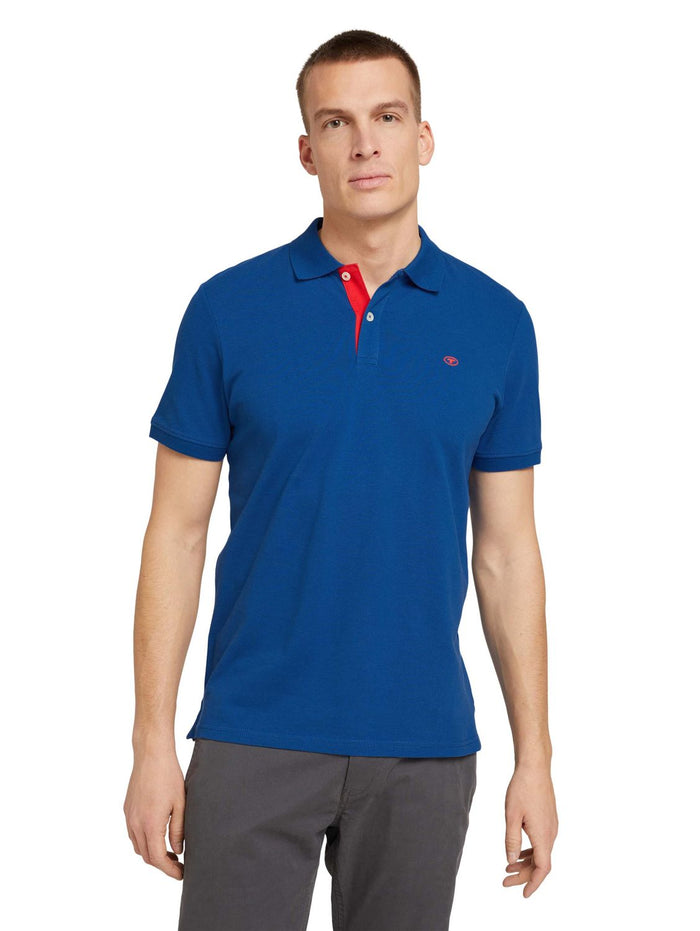 Tom Tailor Herren Poloshirt BASIC CONTRAST