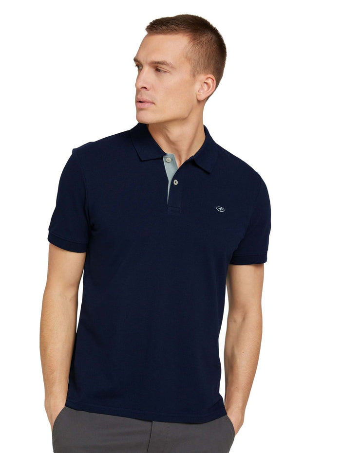 Tom Tailor Herren Poloshirt BASIC CONTRAST