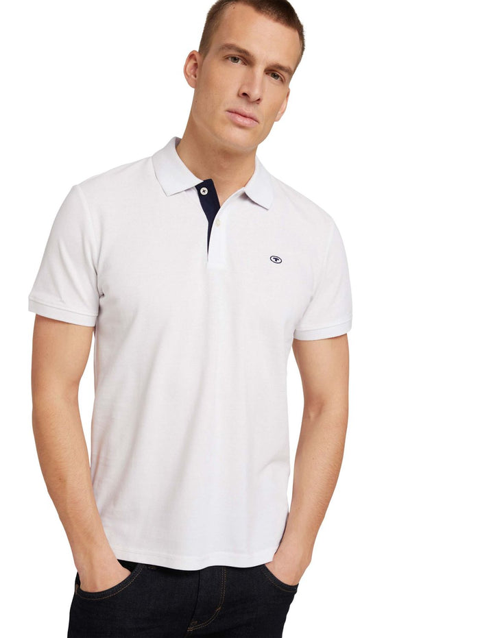 Tom Tailor Herren Poloshirt BASIC CONTRAST