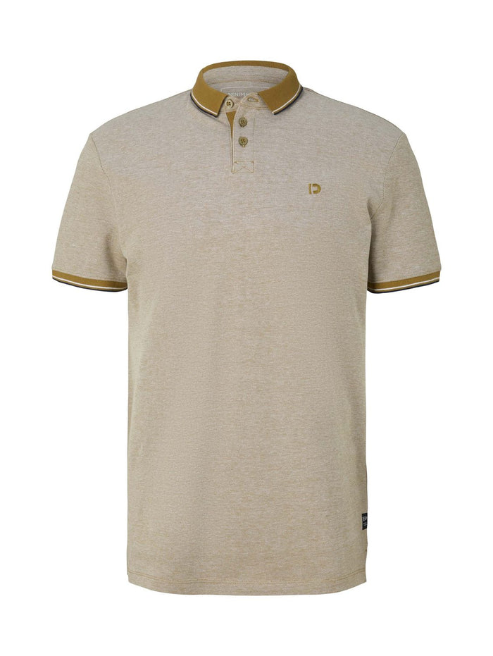 Tom Tailor Denim Herren Poloshirt RIB DETAIL - Regular Fit