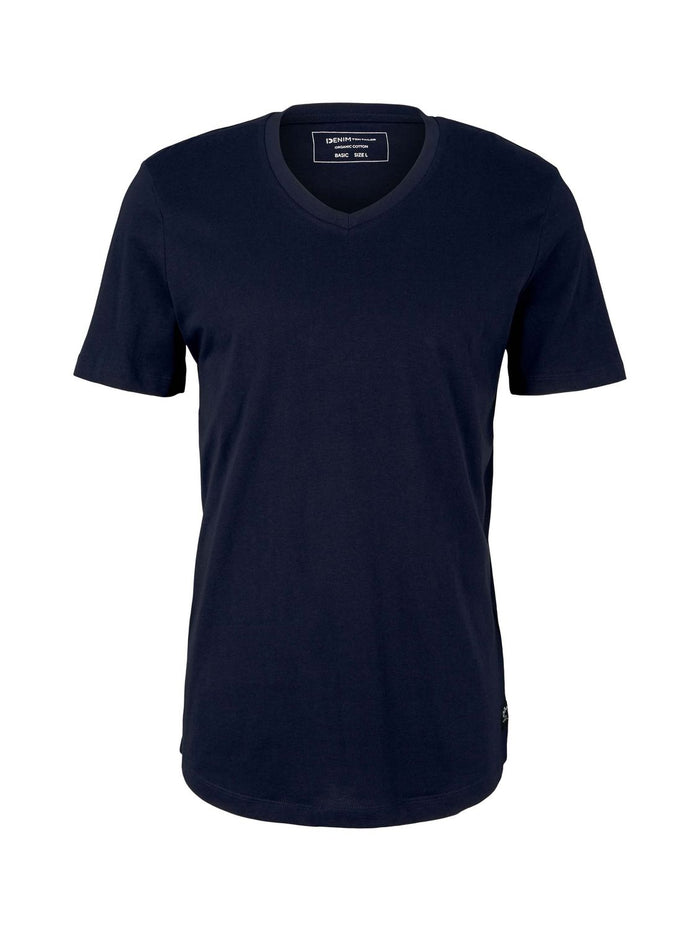 Tom Tailor Denim Herren T-Shirt V-NECK Regular Fit