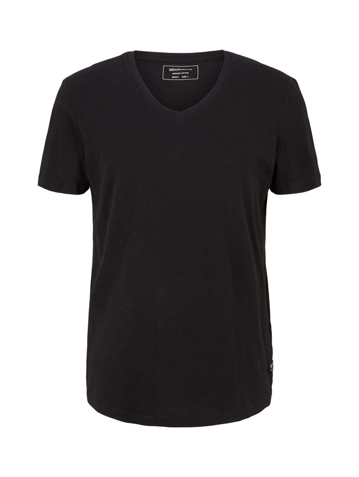 Tom Tailor Denim Herren T-Shirt V-NECK Regular Fit