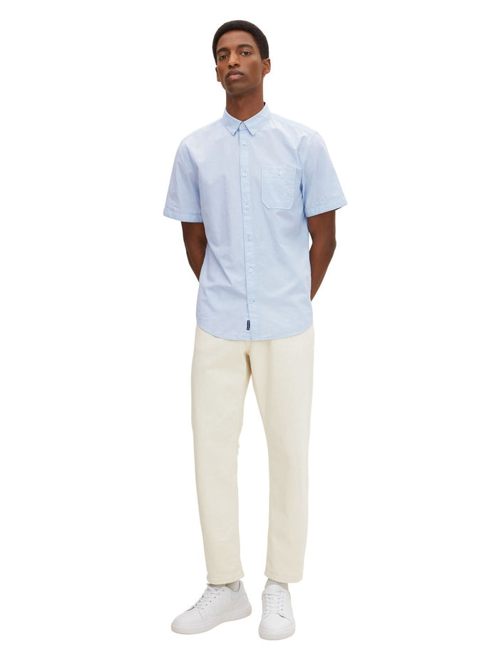 Tom Tailor Herren Kurzarm Hemd STRUCTURED -Regular Fit