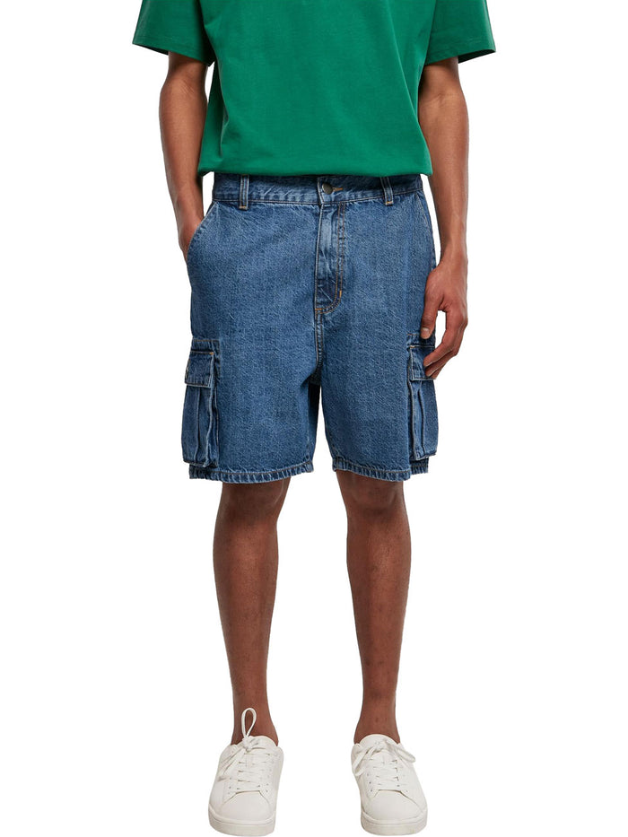 Urban Classics Herren Jeans Short ORGANIC DENIM CARGO