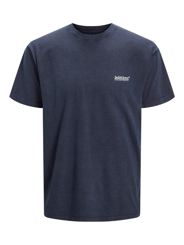 Jack & Jones Herren Rundhals T-Shirt  JORFIREFLY BACKPHOTO - Relaxed Fit