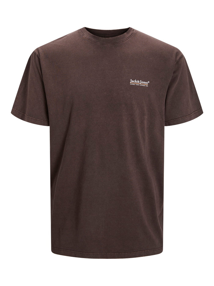 Jack & Jones Herren Rundhals T-Shirt  JORFIREFLY BACKPHOTO - Relaxed Fit