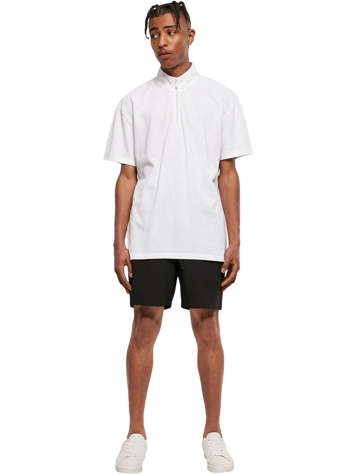 Urban Classics Herren T-Shirt BOXY ZIP PIQUE - Relaxed Fit