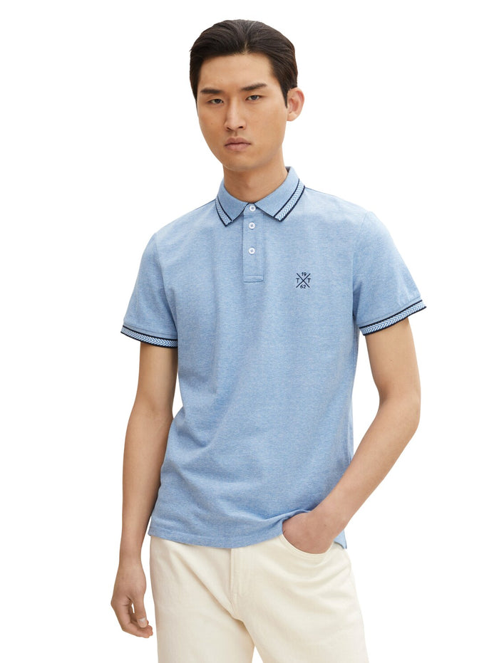 Tom Tailor Herren Poloshirt TWOTONED