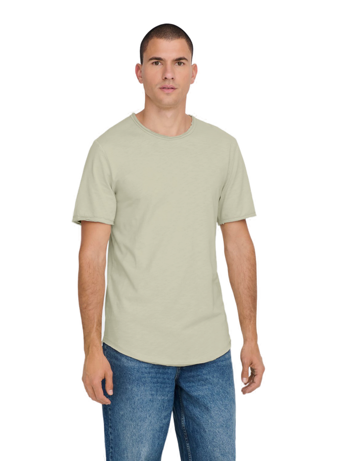 Only & Sons Herren Rundhals T-Shirt ONSBENNE LONGY - Regular Fit