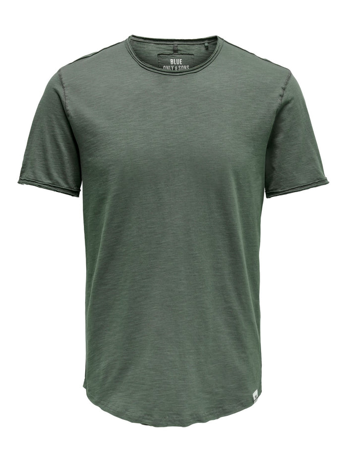 Only & Sons Herren Rundhals T-Shirt ONSBENNE LONGY - Regular Fit