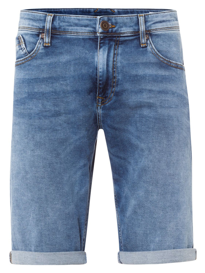 Cross Jeans Herren Jeans Short LEOM - Regular Fit - Grau Blau Schwarz