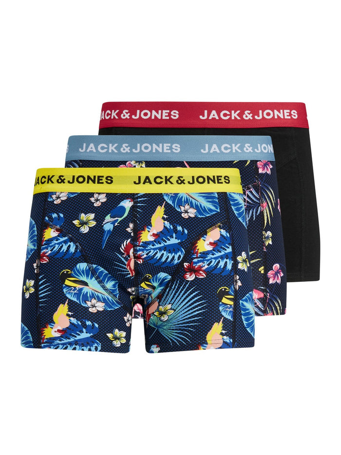 Jack & Jones Herren Boxershort JACFLOWER BIRD TRUNKS 3er Pack