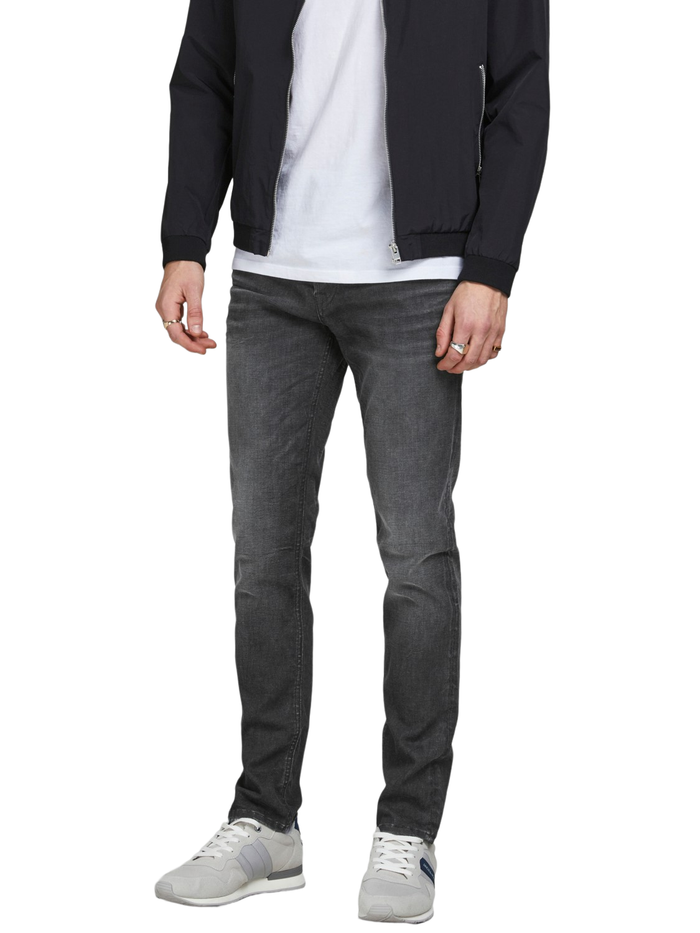 Jack & Jones Herren Jeans JJITIM JJORIGINAL JOS 119 - Slim Fit - Grau - Grey Denim