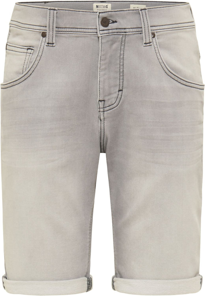 Mustang Herren Jeans Short CHICAGO - Grau - Grey Denim