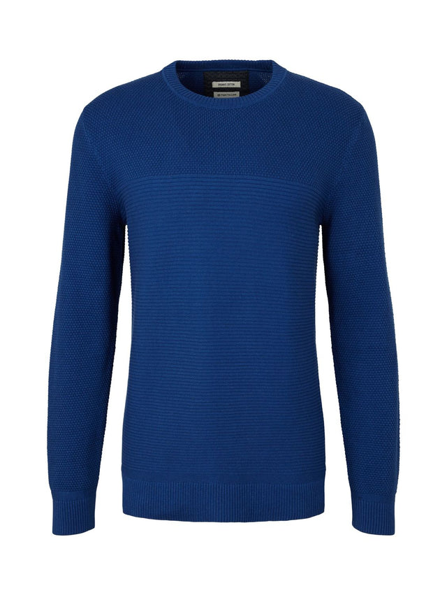 Tom Tailor Herren Rundhals Pullover BASIC STRUCTURED