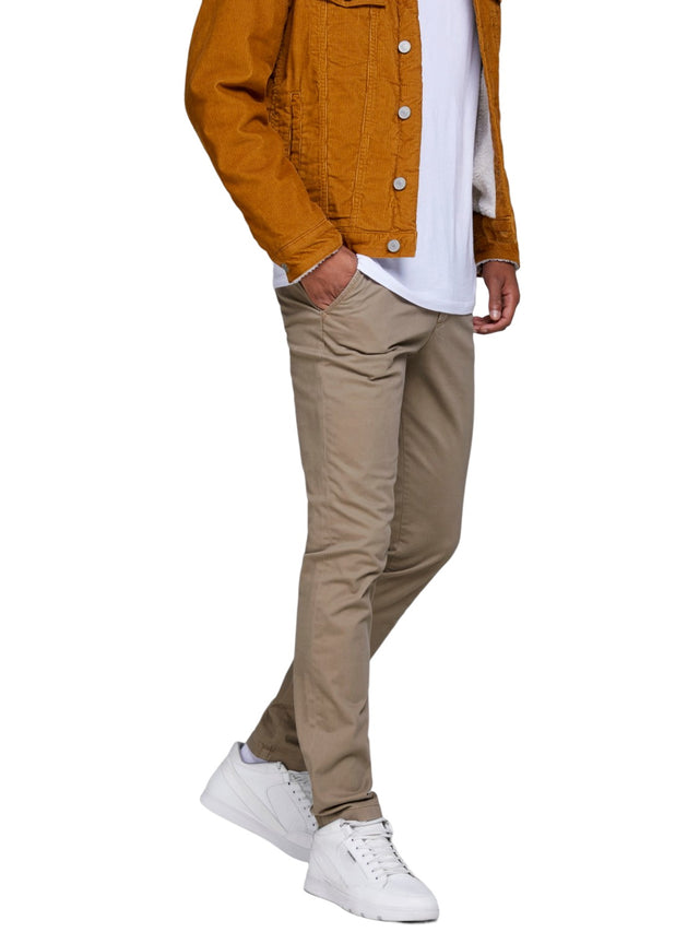 Jack & Jones Herren Chino Hose JPSTMARCO JJBOWIE - Slim Fit Beige