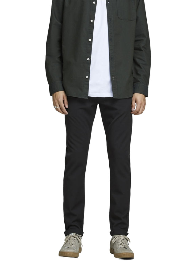 Jack & Jones Herren Chino Hose JPSTMARCO JJCONNOR AKM 769 - Slim Fit Schwarz
