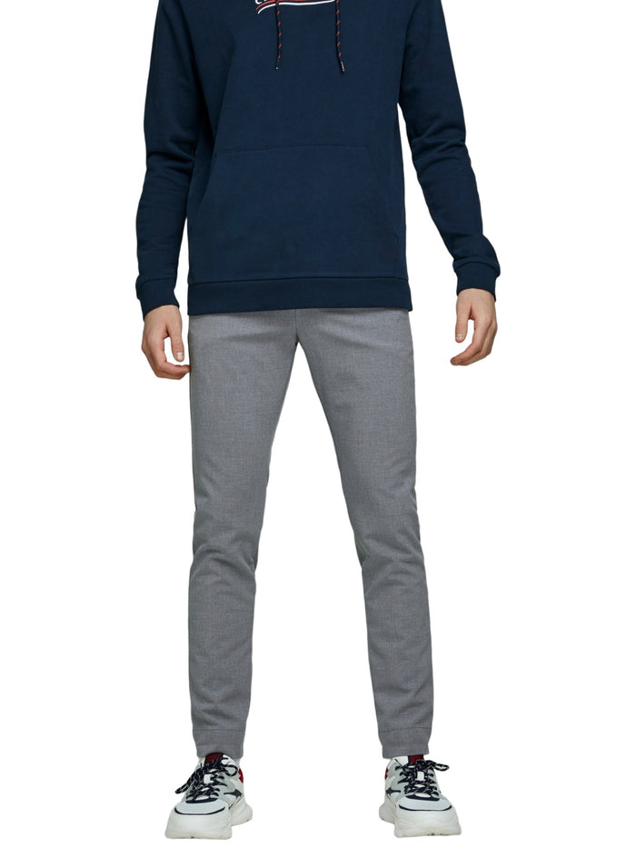 Jack & Jones Herren Chino Hose JPSTMARCO JJCONNOR AKM 909 - Slim Fit Grau