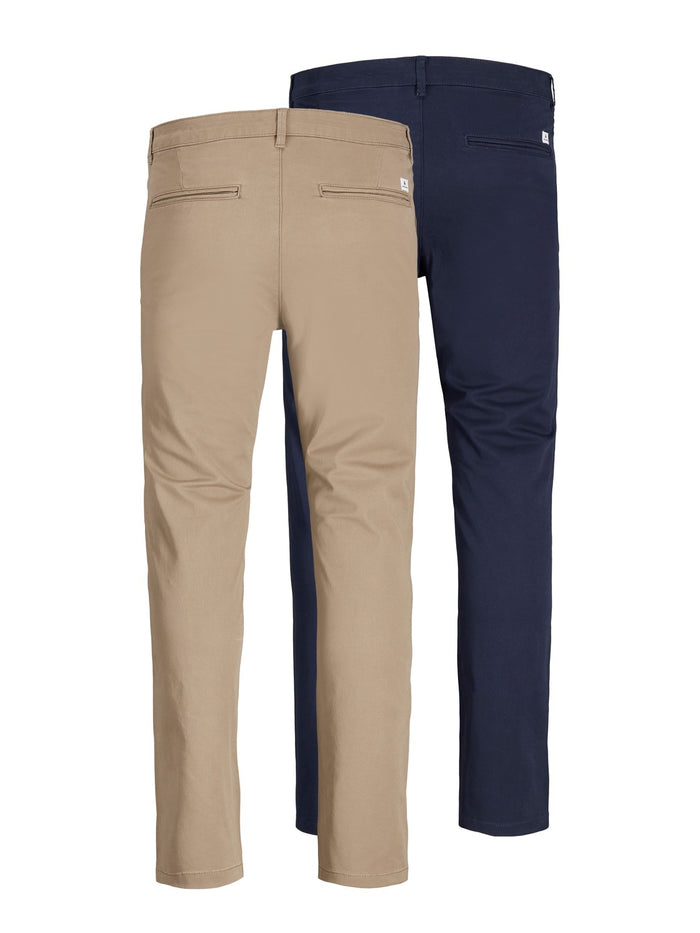 Jack & Jones Herren Chino Hose JJIMARCO JJDAVE AK  - Slim Fit 2er Pack