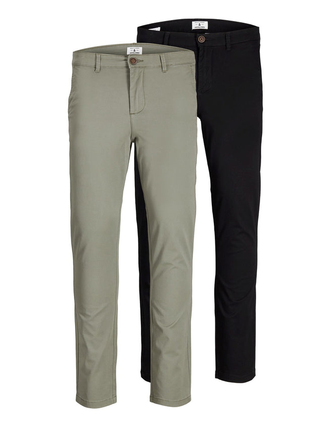 Jack & Jones Herren Chino Hose JJIMARCO JJDAVE AK  - Slim Fit 2er Pack