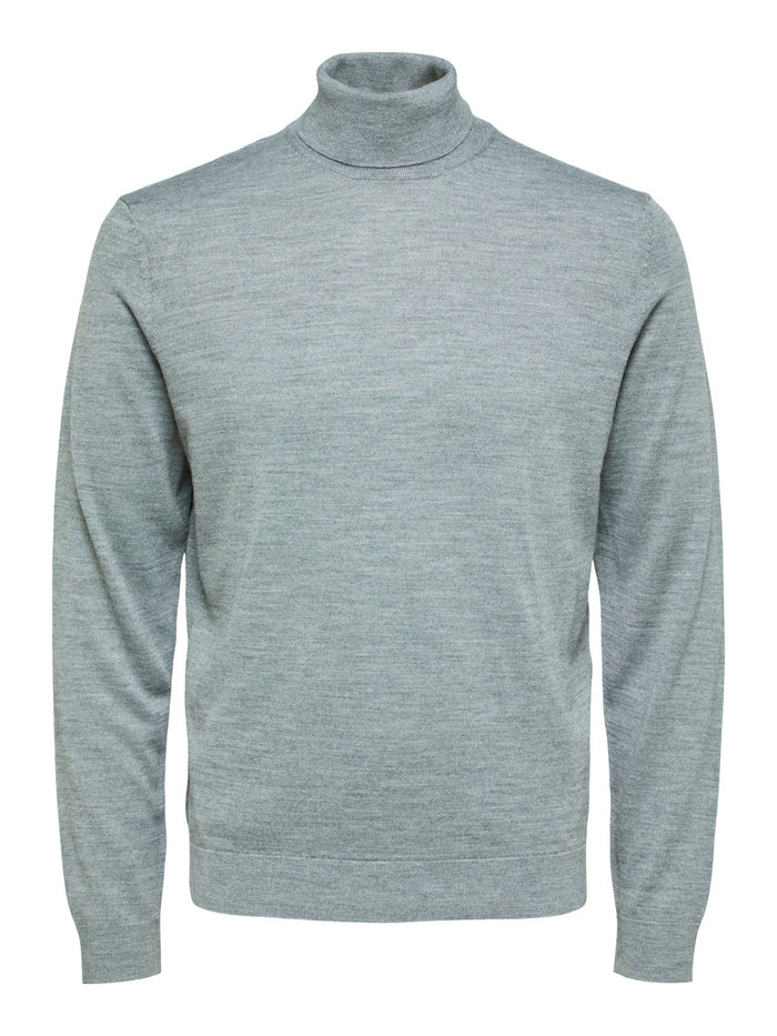 Selected Herren Rollkragen Pullover SLHTOWN MERINO COOLMAX Slim Fit