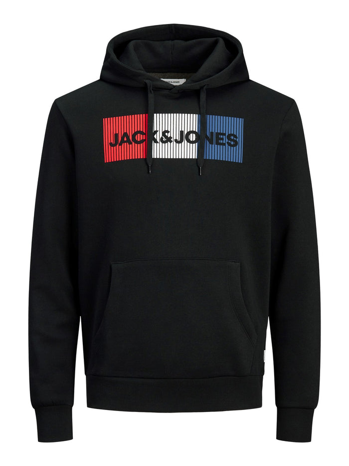 Jack & Jones Herren Hoodie Kapuzenpullover JJECORP LOGO - Regular Fit Plussize