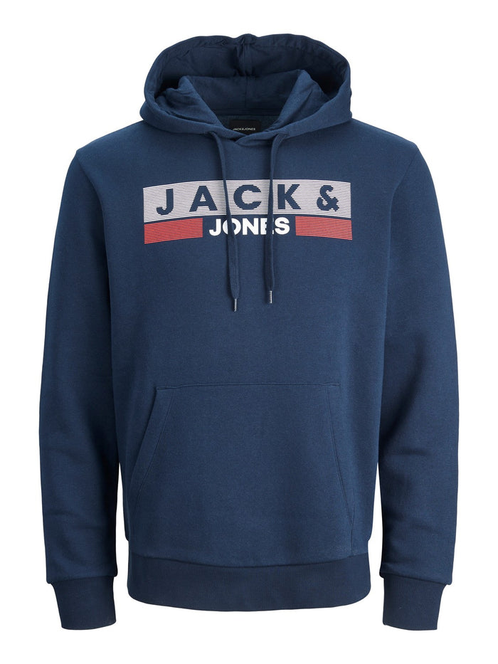Jack & Jones Herren Hoodie Kapuzenpullover JJECORP LOGO - Regular Fit Plussize