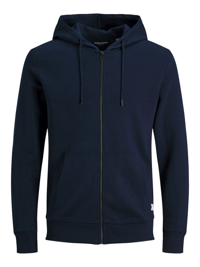 Jack & Jones Herren Hoodie Kapuzenpullover JJEBASIC ZIP - Regular Fit Plussize