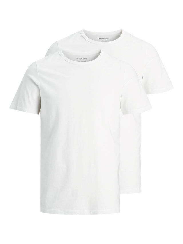 Jack & Jones Herren Rundhals T-Shirt JACBASIC 2er PACK - Regular Fit